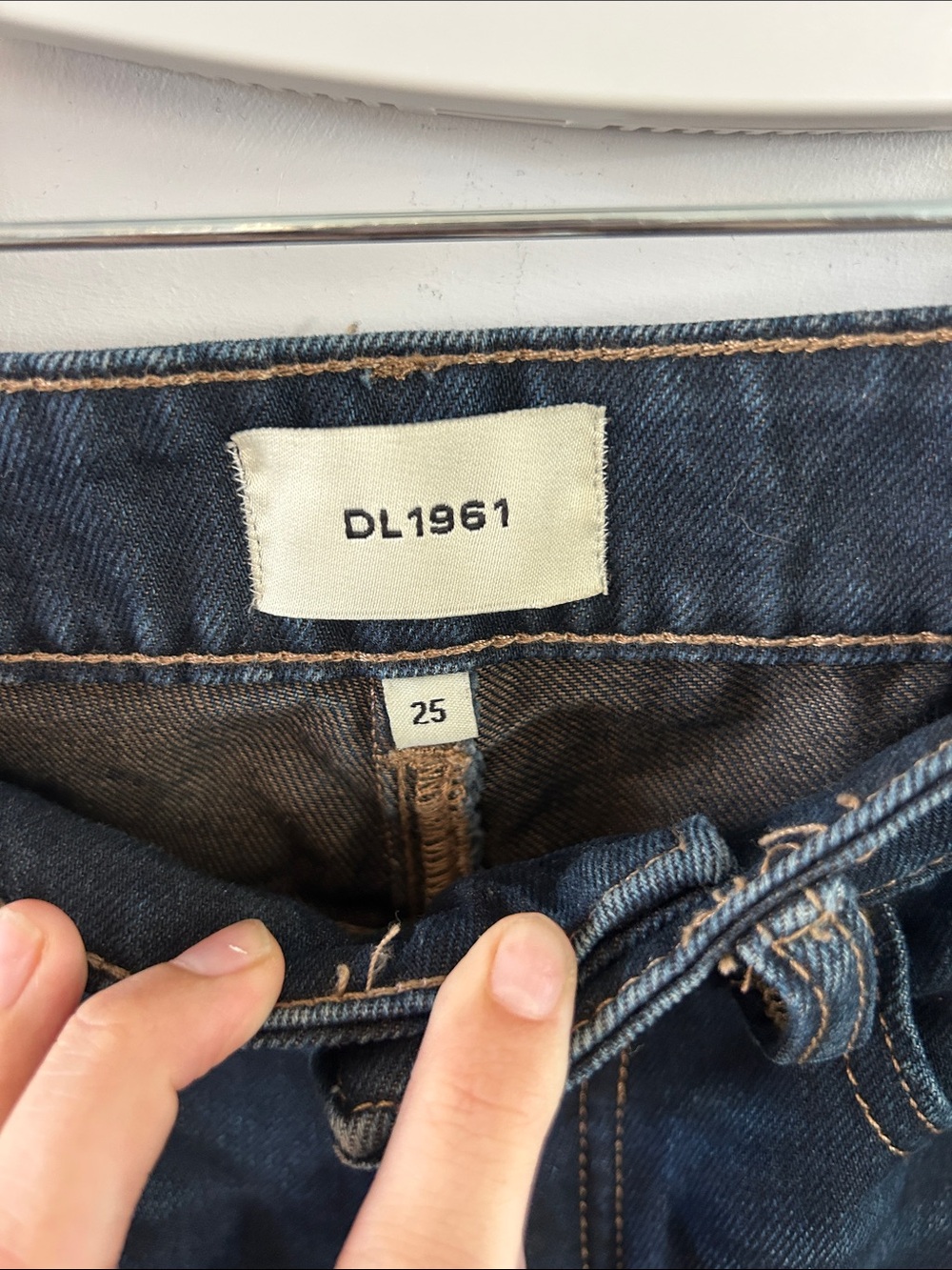 DL1961 Miro Battle Relaxed Straight Dark Blue Jeans - Picture 6 of 10